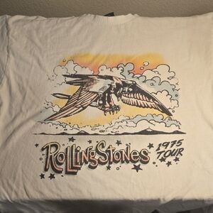 The Rolling Stones White Tee‎ 1975 Tour
